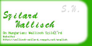 szilard wallisch business card